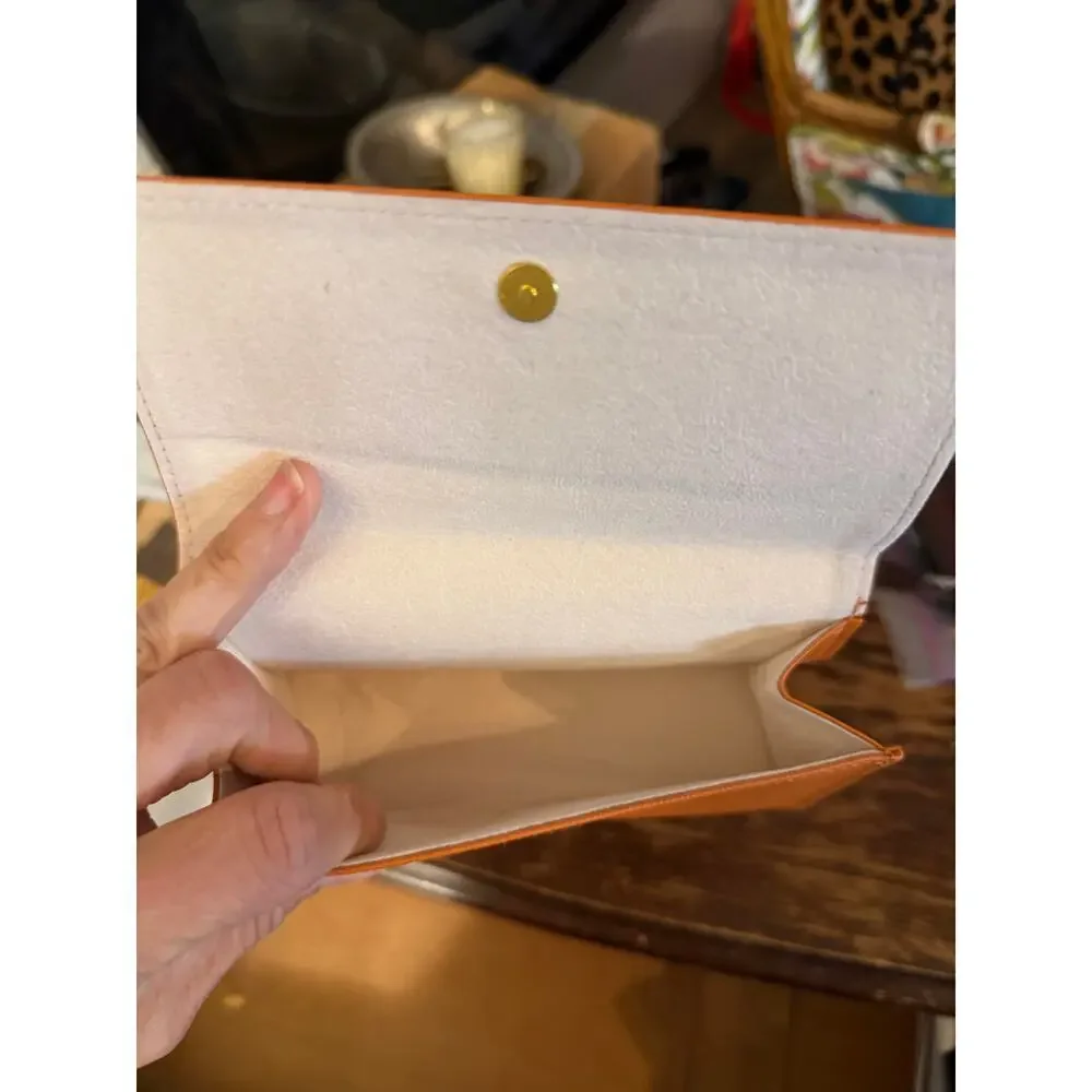 Tory Burch Authentic Eyewear Eyeglasses Glasses Case Only Orange